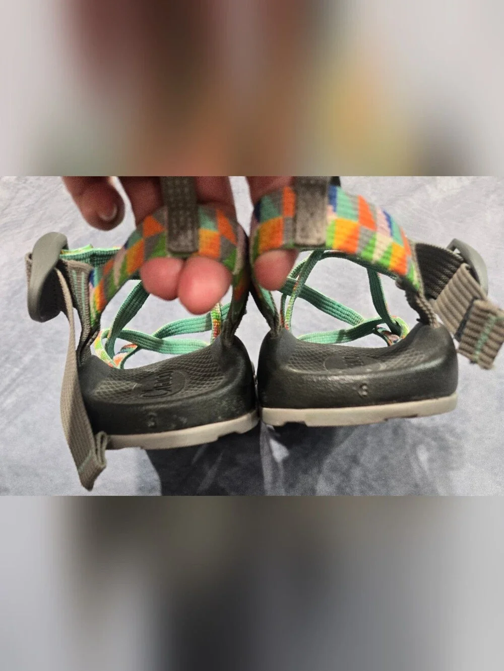 Chaco Big Kid Youth 3 ZX1 Ecotread Sandal Rainbow Colorful Adjustable Strap Shoe